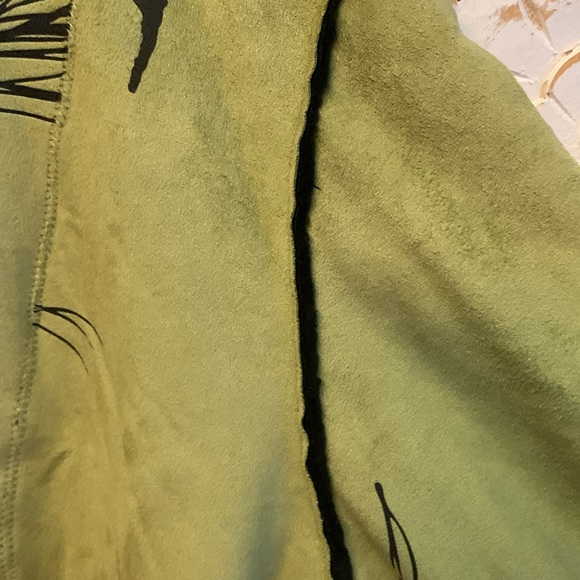 Robert Kitchen Yellow Green Faux Suede Vintage Jacket with Shearling accents - Picture 5 of 5